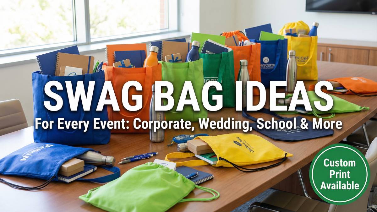 Swag bag ideas for corporate and wedding events