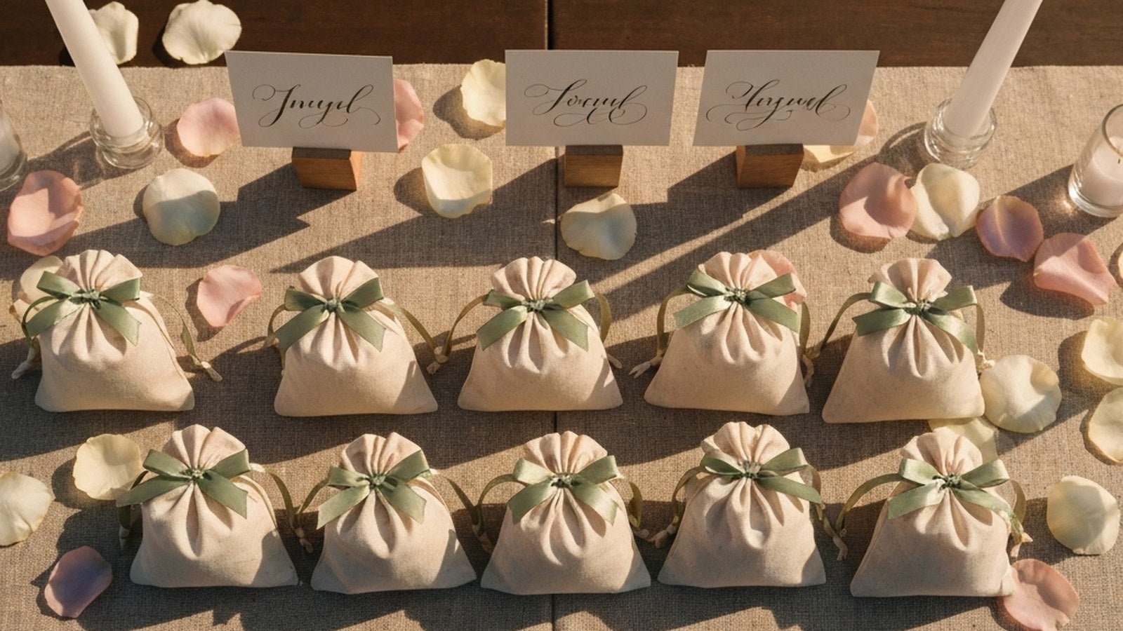 Wedding favour bags in bulk with sizes and fillers