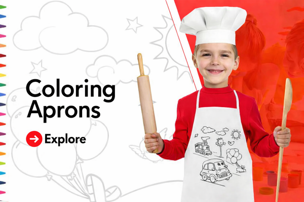 Kids Colouring Aprons for Birthday Party