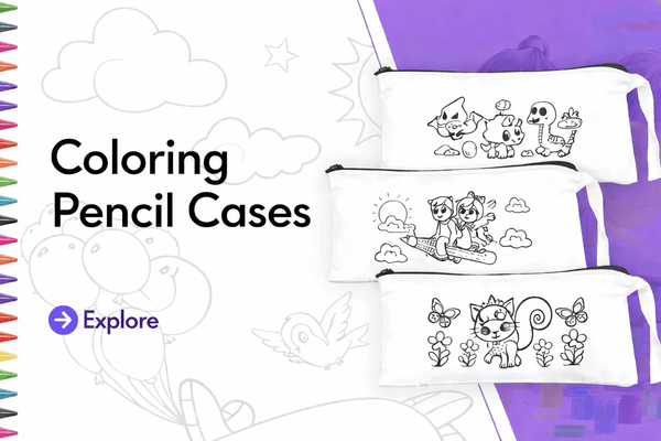 Kids Colouring Pencil Cases for Party Activity