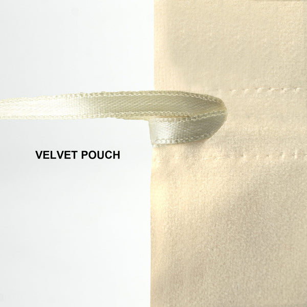 Natural Velvet Drawstring Pouch – 6" × 8" (15 × 20 cm) - Pamusan.com