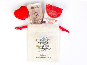 Bachelorette Party Bags 4"W x 5"H (10 cm x 13 cm) Hangover Survival Kit Pouches - Custom Hangover Recovery Bags - Pamusan.com