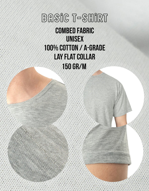 Basic T-shirt Gray - Print - Pamusan.com