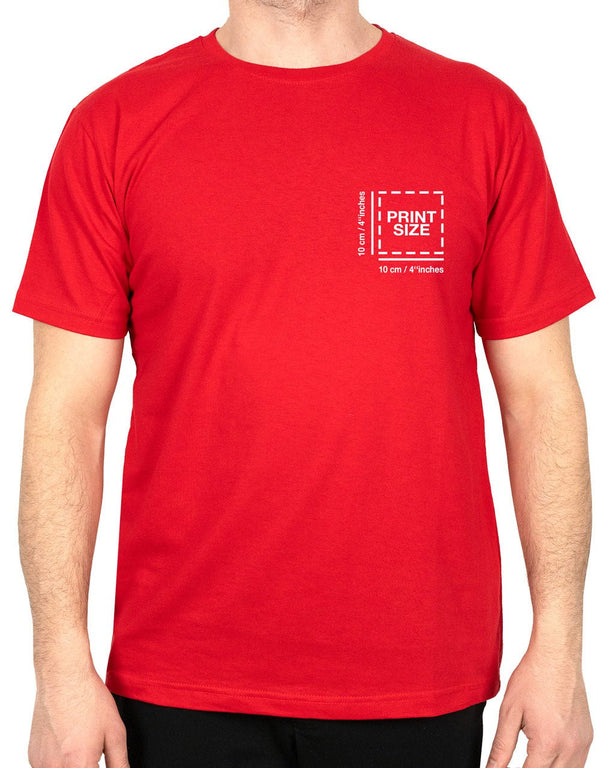 Basic T-shirt Red - Print - Pamusan.com
