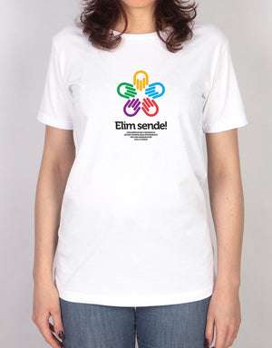 Basic T-shirt White - Print - Pamusan.com