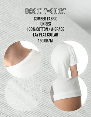 Basic T-shirt White - Print - Pamusan.com