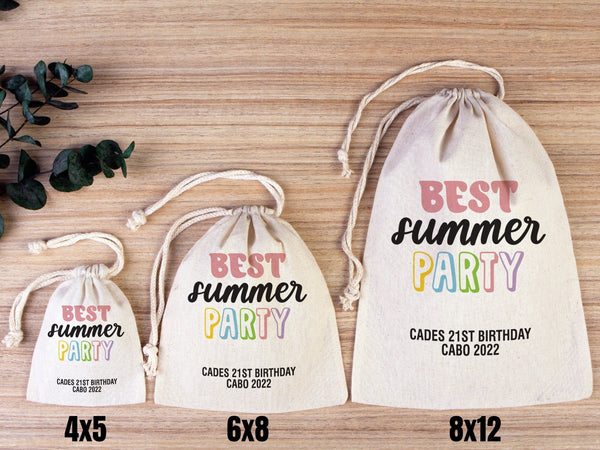 Best Summer Party Birthday Bags Party Recovery Survival Kit Bags - Custom Name Hangover Bags - Birthday Party - Custom Text or Photo - Pamusan.com