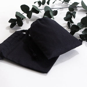 Black Fabric Drawstring Pouch 4"x5" – Reusable Cotton Bag - Pamusan.com