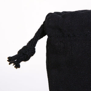 Black Fabric Drawstring Pouch 4"x5" – Reusable Cotton Bag - Pamusan.com