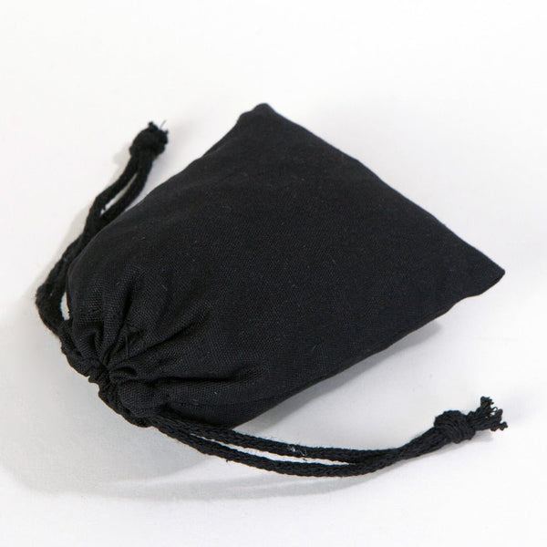 Black Fabric Drawstring Pouch 4"x5" – Reusable Cotton Bag - Pamusan.com