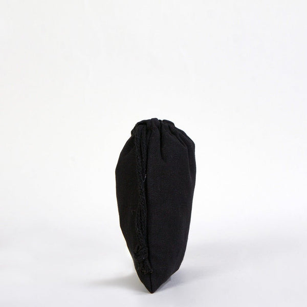 Black Fabric Drawstring Pouch 4"x5" – Reusable Cotton Bag - Pamusan.com