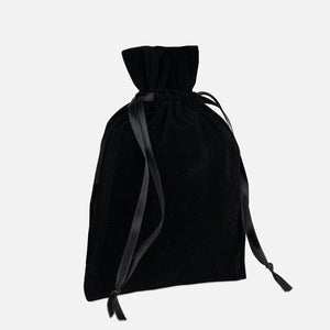 Black Velvet Drawstring Pouch – 6" × 8" (15 × 20 cm) - Pamusan.com