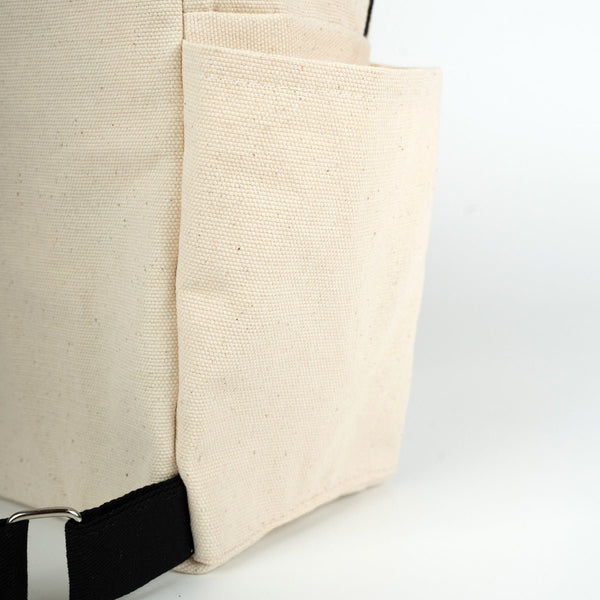 Black VIP Canvas Backpack – 10" × 13" (25 × 32 cm), 10 oz - Pamusan.com