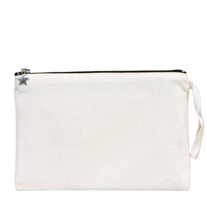 Blank Canvas Clutch Bag with Lining – 10"x7" Cotton Clutch Purse - Pamusan.com