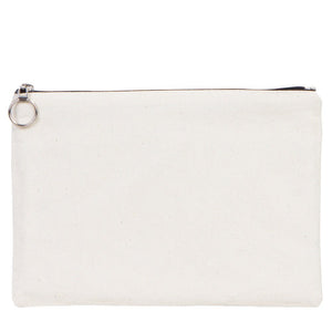 Blank Cotton Clutch Bag with Zipper – 12"x8" Lined Purse - Pamusan.com