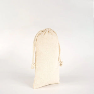 Blank Cotton Drawstring Pouch – 4"x8" (10x20 cm) Natural Muslin Favor Bag - Pamusan.com