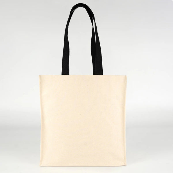 Blank Large Canvas Tote Bag with Woven Handles – 14.5"x14.5"x5.5" (37x37x14 cm) - Pamusan.com