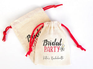 Bridal Party Bags, 4"W x 5"H (10 cm x 13 cm) Hangover Survival Kit Bags - Bachelorette Party Pouches - Custom Hangover Bags - Pamusan.com