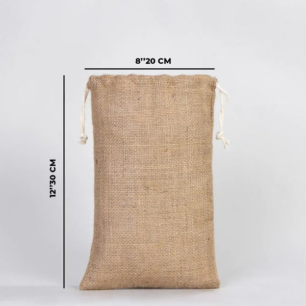 Burlap Drawstring Pouch – 8" × 12" (20 × 30 cm) – Eco - Friendly - Pamusan.com