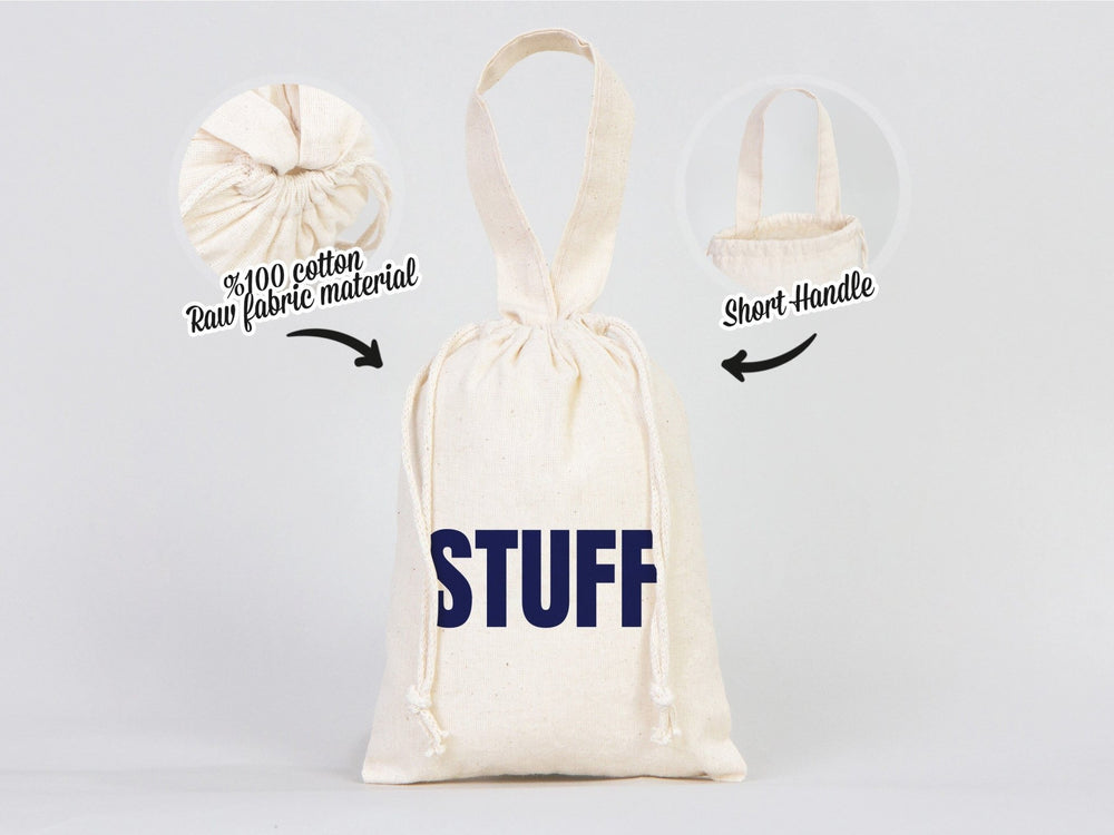 But First Champagne Bag, 6"W x 8"H (15 cm x 20 cm) Hangover kit Bag - Birthday Bag Organic Cotton - Pamusan.com