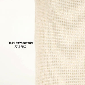 Blank cotton drawstring pouches in natural color grouped together for bulk favors