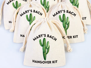 Cactus Hangover Kit Bags - Party Recovery Kit Bags - Survival Kit Pouch - Pamusan.com