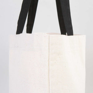 Canvas Beach Tote Bag with Black Handles – 19" × 16" × 4" (48 × 41 × 10 cm) – 10 oz Cotton - Pamusan.com