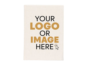 Canvas Cover Notebook 6"W x 8"H (15 cm x 20 cm) Text Logo or Photo Print, Promotional Notebook - Pamusan.com