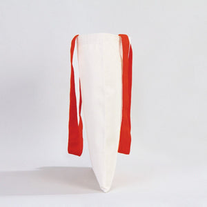 Canvas Purse with Red Handles - 14" x 16" (35x40 cm) - 10 oz - Pamusan.com