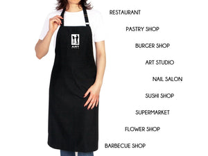 Chef Apron - Personalized Kitchen Apron for Women or Men - Custom Name Chef Apron - Logo Print Options - Pamusan.com