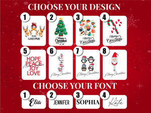 Merry Christmas Tree Tote Bag, Women's Holiday Gift, 14"W x 16"H - Pamusan.com