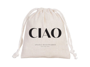 Ciao ! Italy Wedding Favor Bag, Italian Wedding Welcome Bag, Italy Gift, Custom Italy Wedding Totes - Pamusan.com