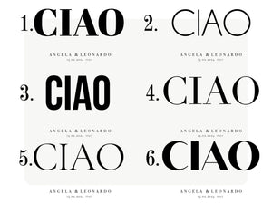 Ciao Tote Bag - Italy Wedding Tote Bag, Custom Wedding Totes, Wedding Welcome Bag - Pamusan.com