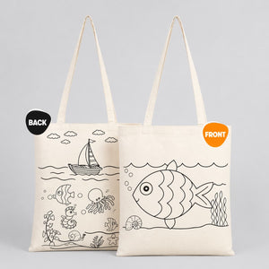 Class Painting Set – 25 Colorable Cotton Tote Bags 14"x16" + 4 Red Apple Fabric Paint Marker Sets - Pamusan.com