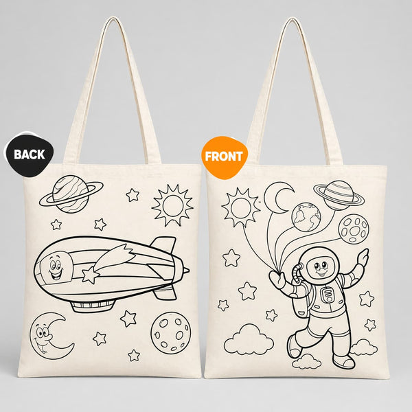 Class Painting Set – 25 Colorable Cotton Tote Bags 14"x16" + 4 Red Apple Fabric Paint Marker Sets - Pamusan.com