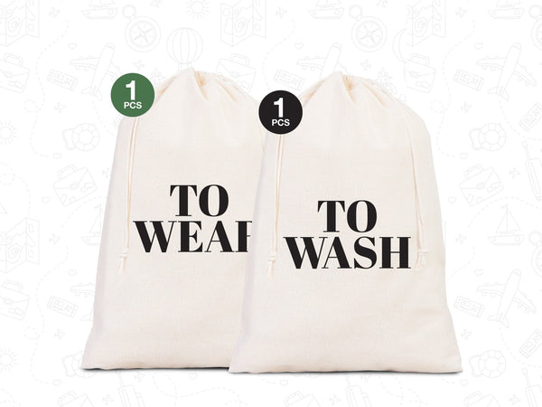 Clean and Dirty Underwear Travel Bags - Overnight Laundry Bag Set | Lingerie & Laundry Organizer - Pamusan.com