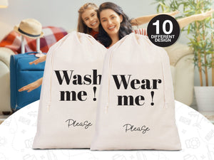 Clean and Dirty Underwear Travel Bags - Overnight Laundry Bag Set | Lingerie & Laundry Organizer - Pamusan.com
