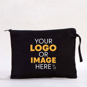 Clutch Bag - Black 8"W x 6"H - 21x15 cm (customized) - Pamusan.com
