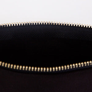 Clutch Bag Black 8"x6" – Cotton Zipper Cosmetic & Reusable Makeup Pouch - Pamusan.com