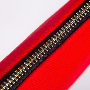 Clutch Bag Red 8"x6" – Cotton Zipper Cosmetic & Makeup Pouch - Pamusan.com