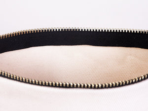 Clutch Bag White 8"x6" – Custom Logo Cotton Makeup & Personalized Cosmetic Pouch - Pamusan.com