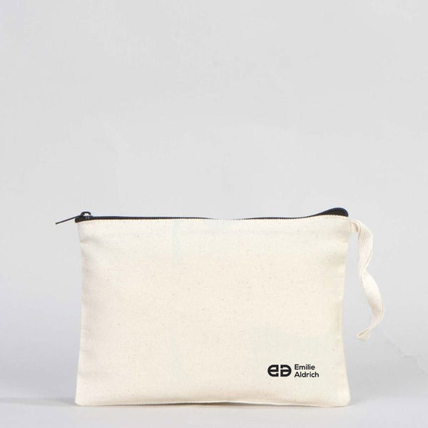 Clutch Unlined Bag - 8"W x 6"H - (Customize) Durable Cotton Pouch with Zipper - Pamusan.com