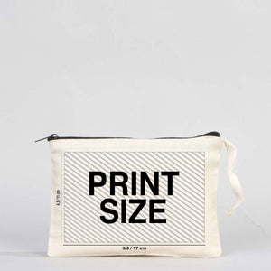 Clutch Unlined Bag - 8"W x 6"H - (Customize) Durable Cotton Pouch with Zipper - Pamusan.com