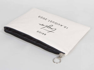 Clutch Wedding Gift - 12"W x 8"H Custom Cotton Big Clutch Bag - Wedding cotton clutch gift - Pamusan.com