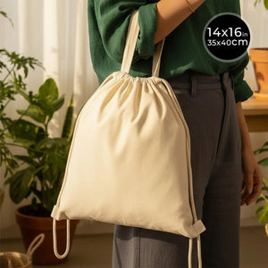 Cotton Drawstring Backpack 14×16 in (35×40 cm), 4 oz – Eco - Friendly Bag - Pamusan.com
