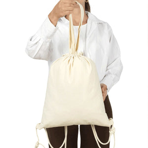 Cotton Drawstring Backpack 14×16 in (35×40 cm), 4 oz – Eco - Friendly Bag - Pamusan.com