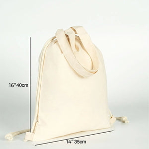 Cotton Drawstring Backpack 14×16 in (35×40 cm), 4 oz – Eco - Friendly Bag - Pamusan.com