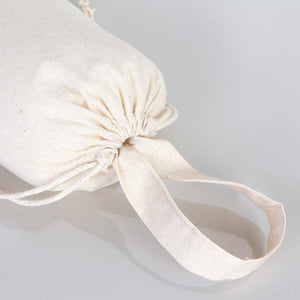 Cotton Pouch Bag 6"x8" – Natural Drawstring Favor Bag with Short Handle - Pamusan.com
