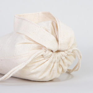 Cotton Pouch Bag 6"x8" – Natural Drawstring Favor Bag with Short Handle - Pamusan.com