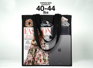 Custom Black Canvas Tote Bag – Personalized & Wholesale - Pamusan.com